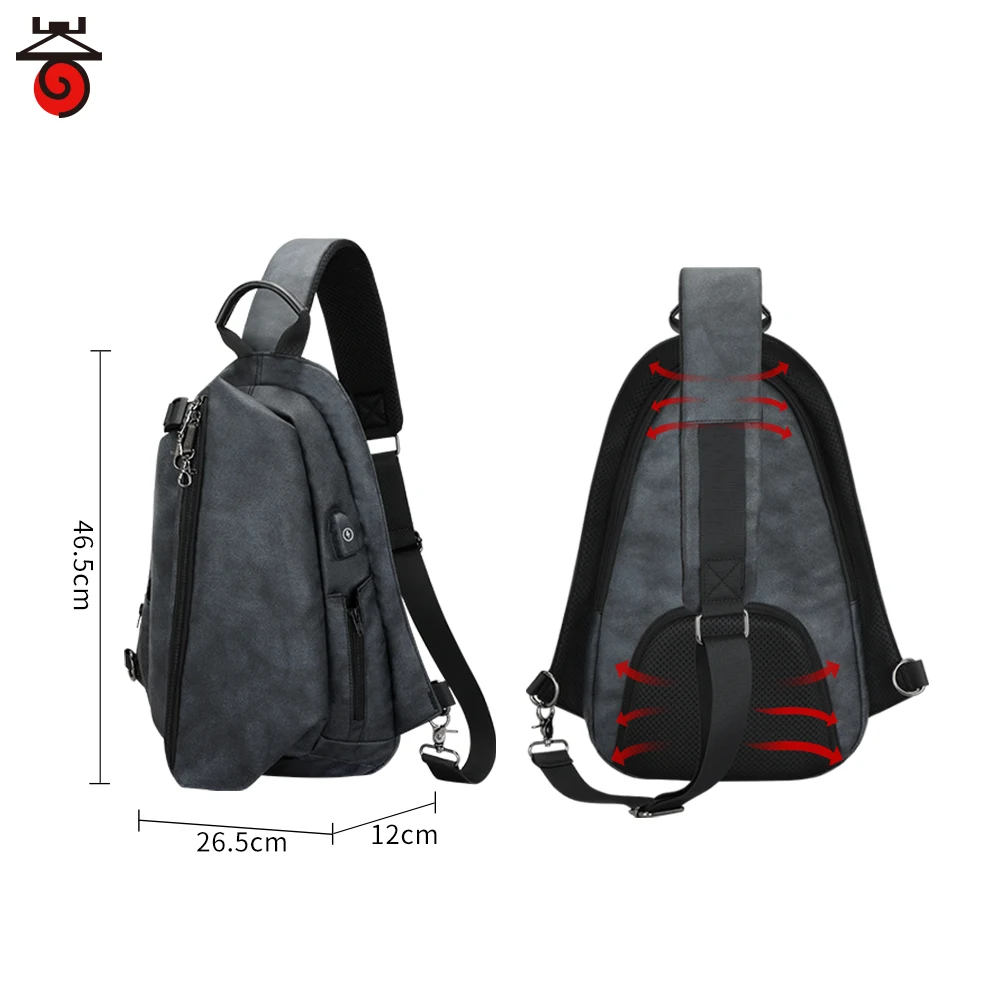 barato Senkeystyle Preto 2021 Moda Peito Saco Para Homens De Alta Qualidade único Ombro Mochila Crossbody Sacos Mensageiro à Prova Dwaterproof água Masculino
