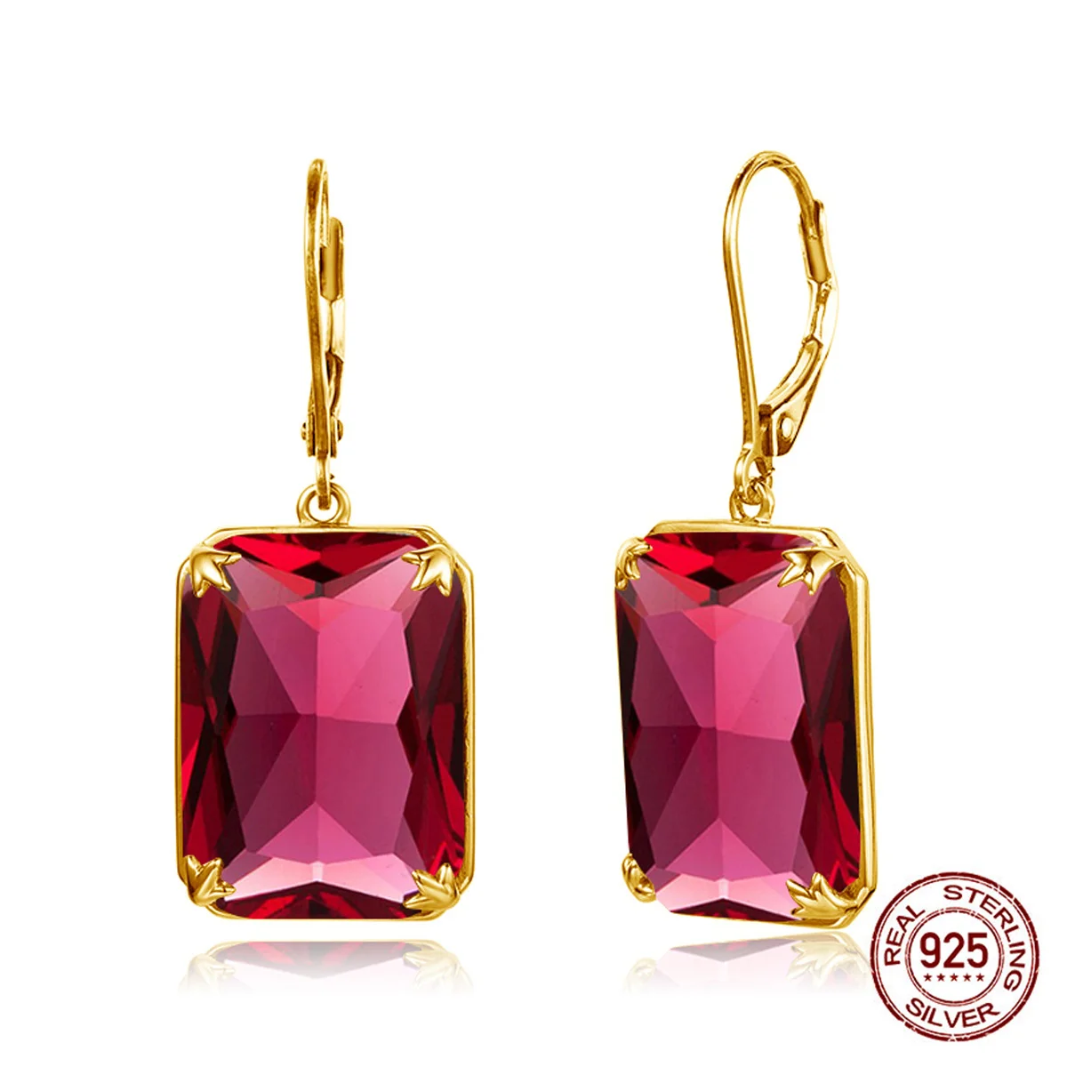 

Женские Висячие серьги из серебра 925 пробы, с рубином