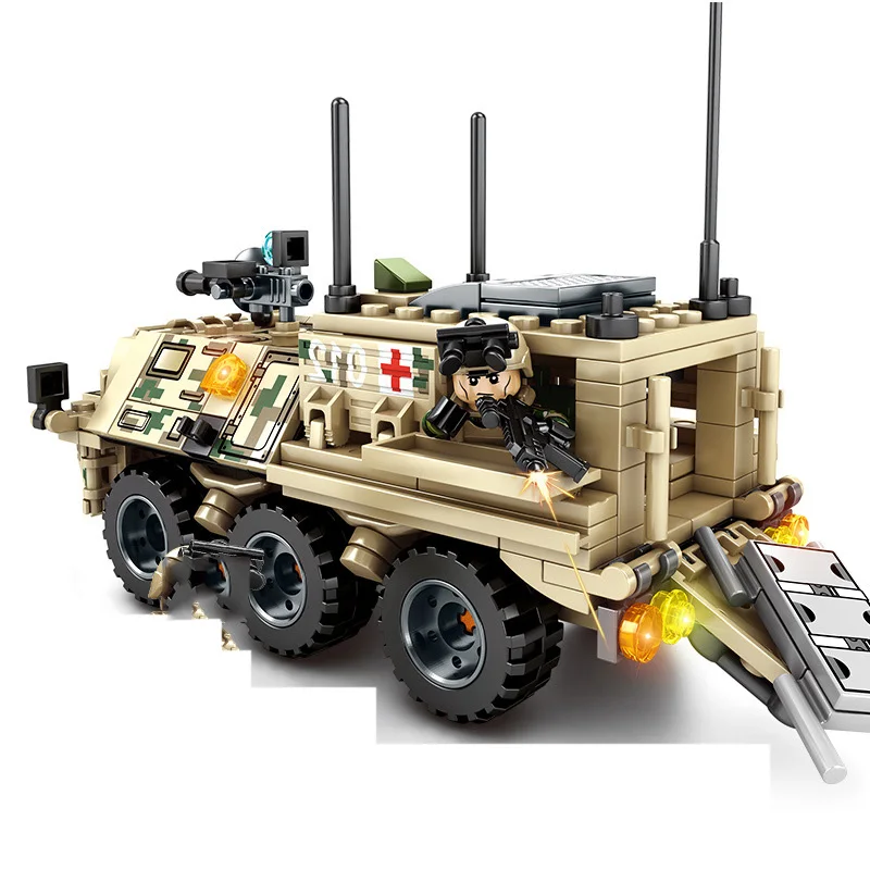 Sembo Block Toys 308 шт. военные строительные блоки скорой помощи для детей совместимые с