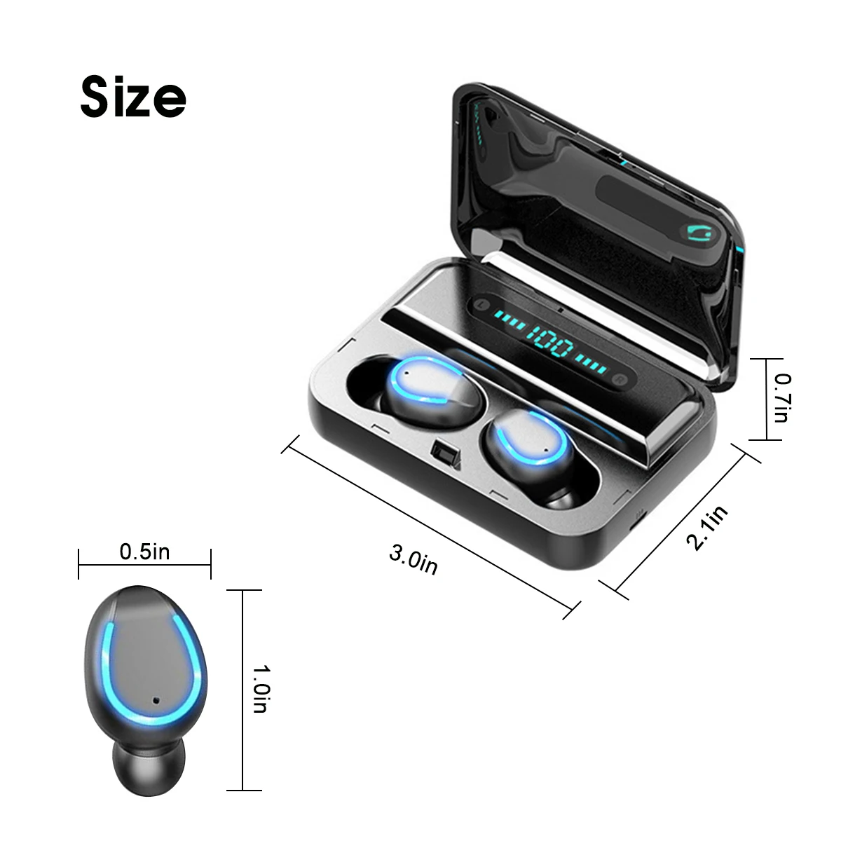 

TWS Wireless Earphones bluetooth 5.0 Earphone Power Display Touch Control Stereo Cordless Earbuds Headset Charging Box 3600mAh