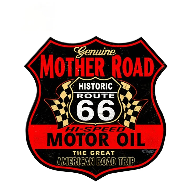 

MOTHRET ROAD ROUTE Route 66 Service Sign JDM Car Sticker Windshield Bumper Motorcycle Helmet Decal High Quality KK Vinyl Cover