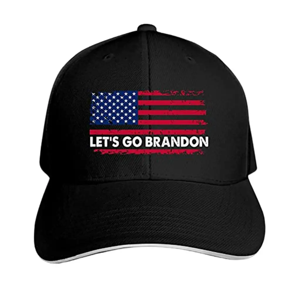 

Let's Go Brandon Cap Unisex Baseball Cap Funny Classic Washed Cowboy Hat Adjustable Black Trucker Cap For Men Women Dad