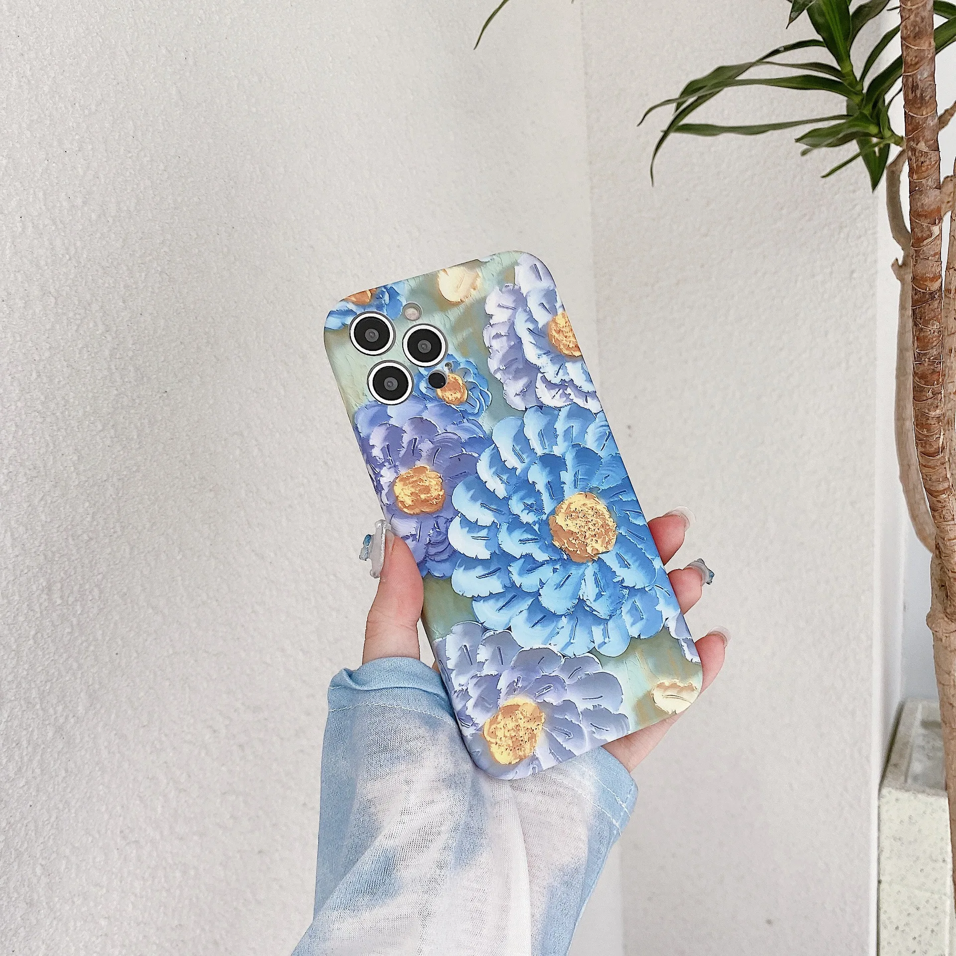 

Art Retr Oil Painting Daisy Flowers Phone Case For iPhone 12 11 Pro Max X Xs Max Xr 7 8 Puls SE 2020 Cases Soft Silicone Cover