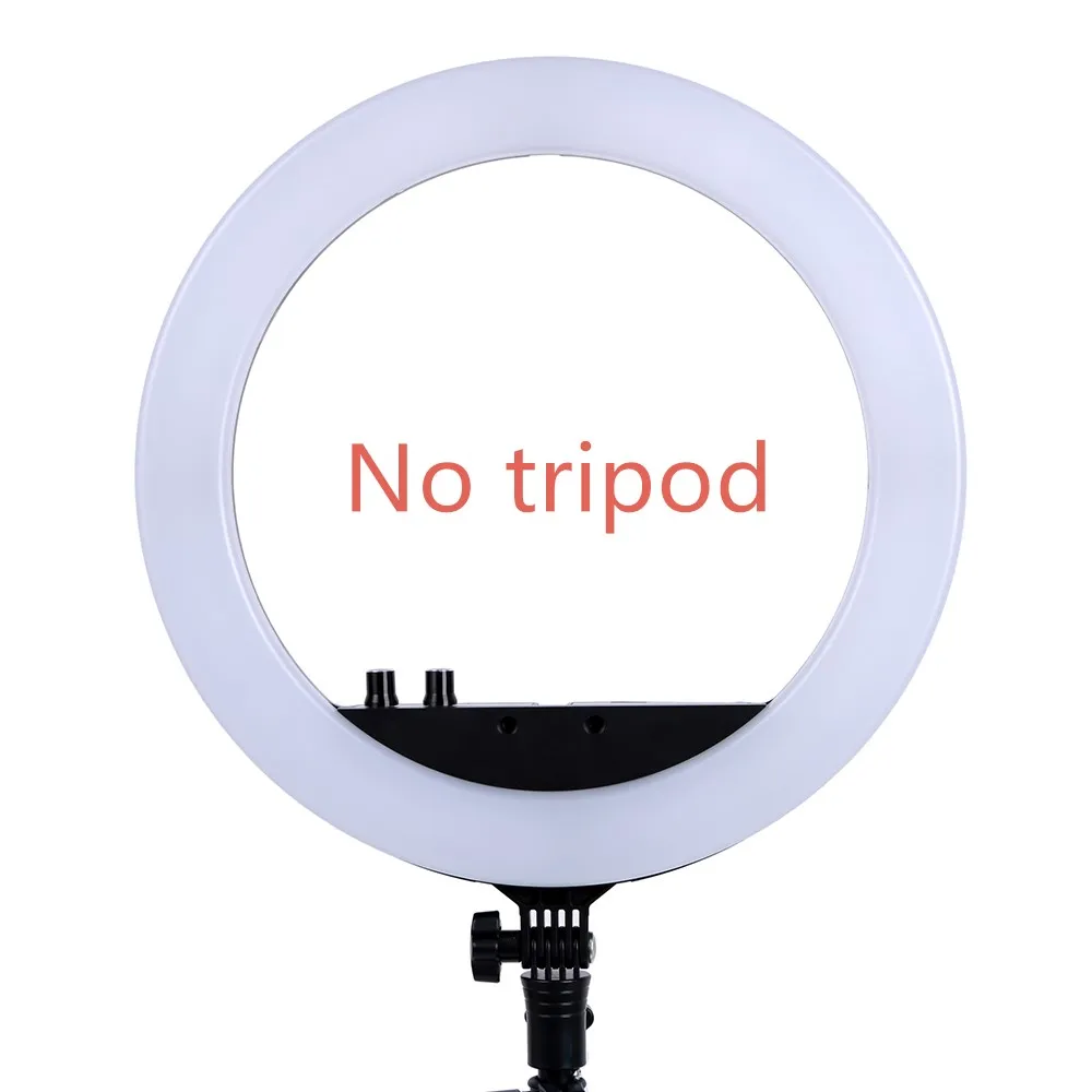 No tripod 14 дюймов фотостудия светильник ing светодиодный кольцевой светильник 3200-5600k фотографии, кольцевая лампа приглушенного с подставкой для портретной съемки, макияж, мобильного телефона в реальном времени - Цвет: No tripod