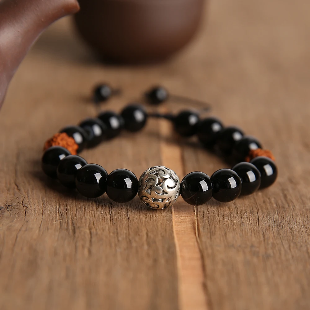 Rttooas черные браслеты из бисера с кристаллами новый модный винтажный Тибетский