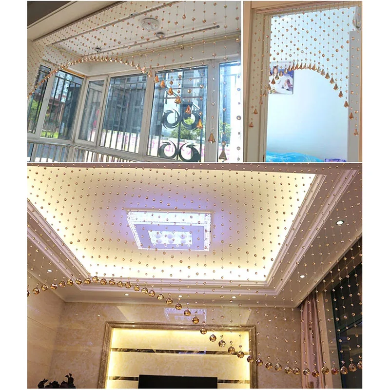 Стеклянные хрустальные бусины занавеска для окна или двери свадебный фон