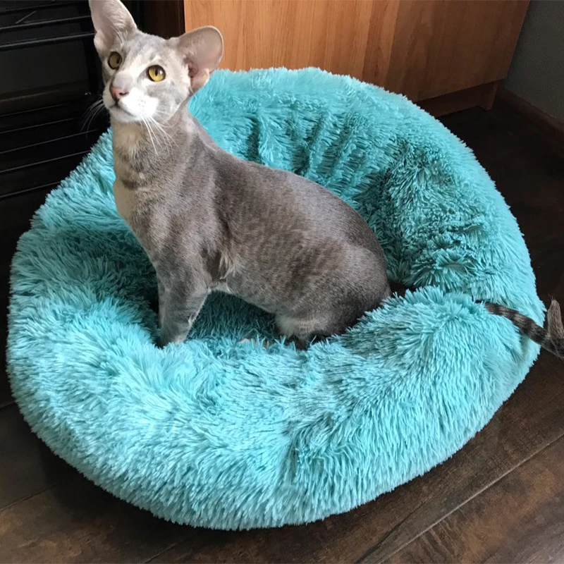 

Super Large Dog Bed Long Plush Round Dog Bed Pet Product Cat Mats Dog Kennel Warm Sleeping Pet Cushion Supplies Dropshipping
