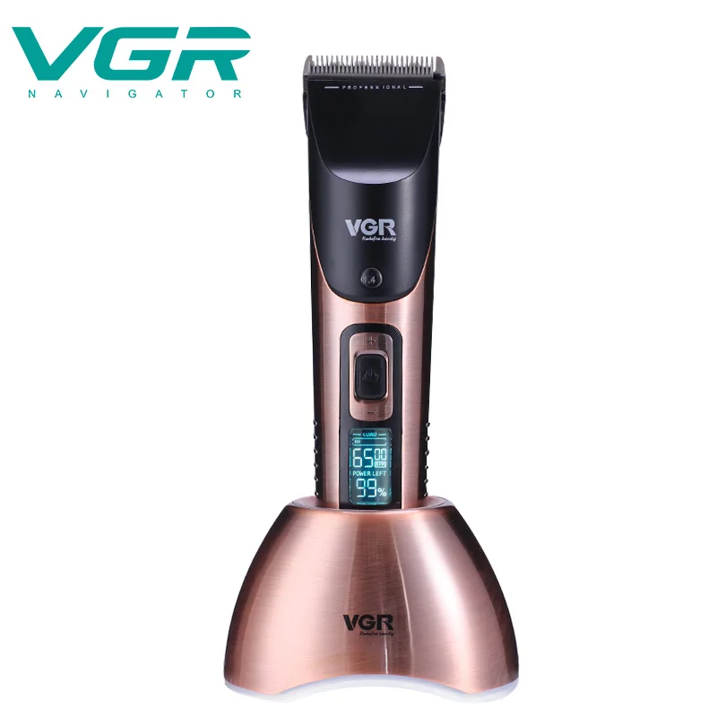 VGR 003  hair clipper  hair trimmer rechargeable hair clipper haircut machine LCD display  10w powerful hair clipper