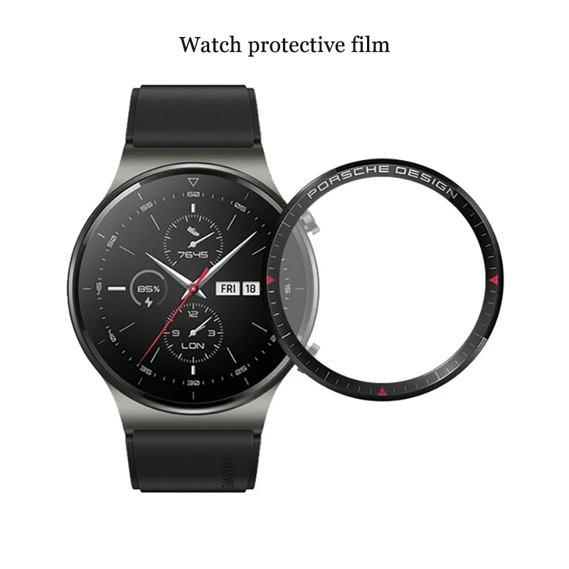 Titanium Watch Strap for Huawei GT 2 Pro /ECG 22mm Metal Watch Band for Huawei Watch GT 2  Porsch design Wrist Band with film