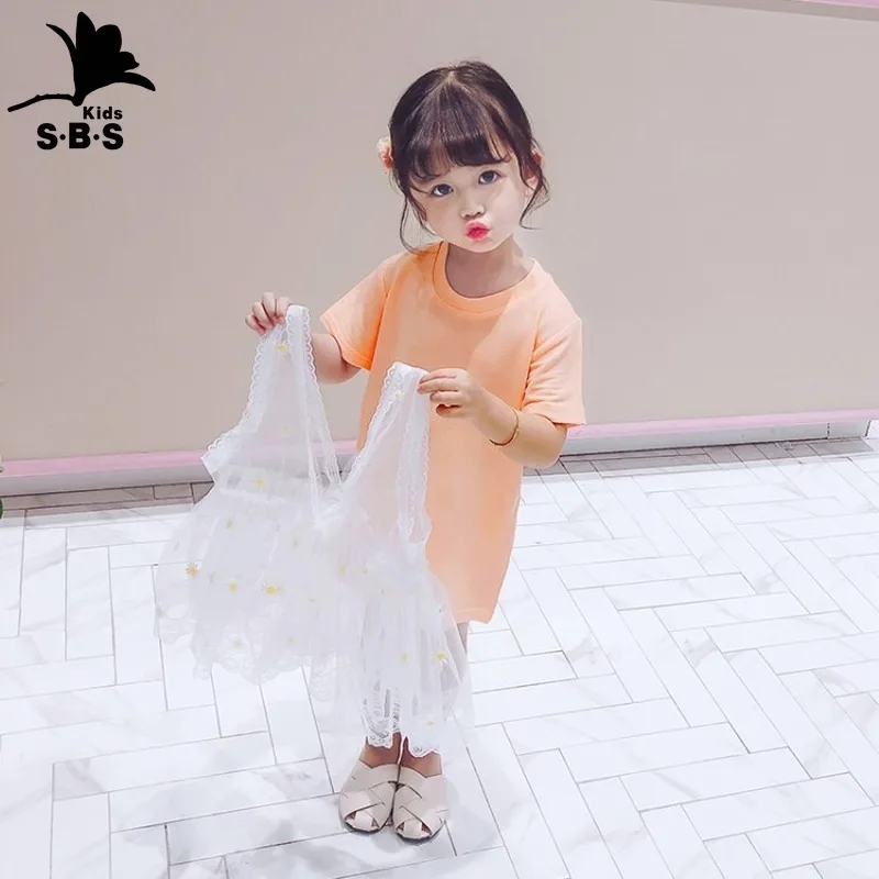 

Girls' Little Daisy Suit 2020 Summer New Arrival Children's Summer Dress Female Baby Mesh Gauze Vest with Dress Two-piece Set