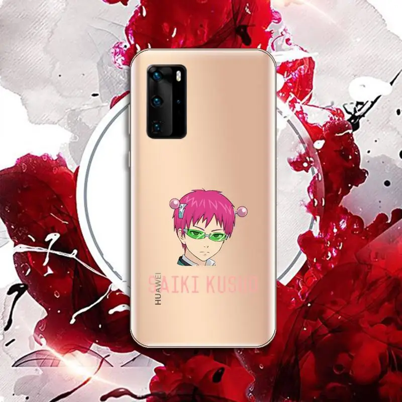 

Saiki Kusuo Japan anime Phone Case Transparent for Huawei P honor 8 10i 20 30 40 smart 2019