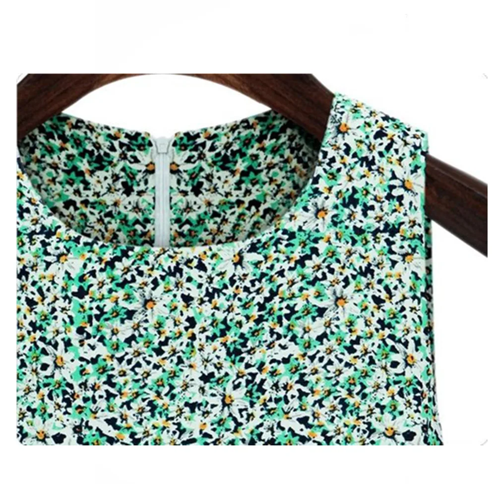 Женское льняное Платье До Колена с принтом в виде цветка маргаритки | Женская