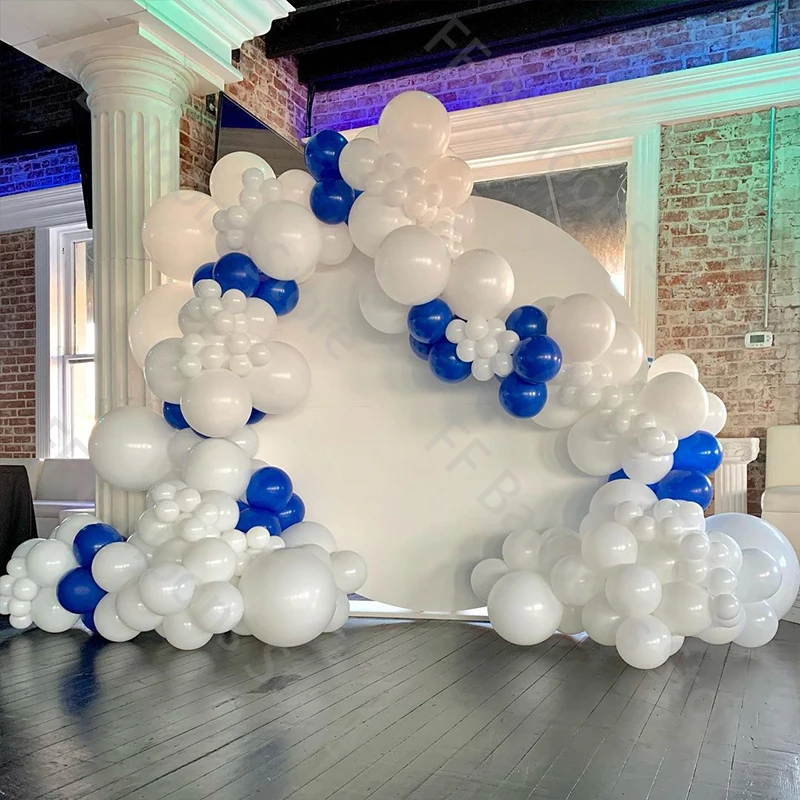 

140pcs Blue White Birthday Balloon Garland Arch Kit Wedding Engagement Home Decoration Party Baby Shower For Kids Toy