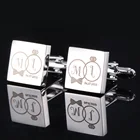 Персонализированные бриллиантовые бриллианты, свадебные подарки, серебряные квадратные бриллиантовые украшения