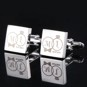 Персонализированные бриллиантовые бриллианты, свадебные подарки, серебряные квадратные бриллиантовые украшения