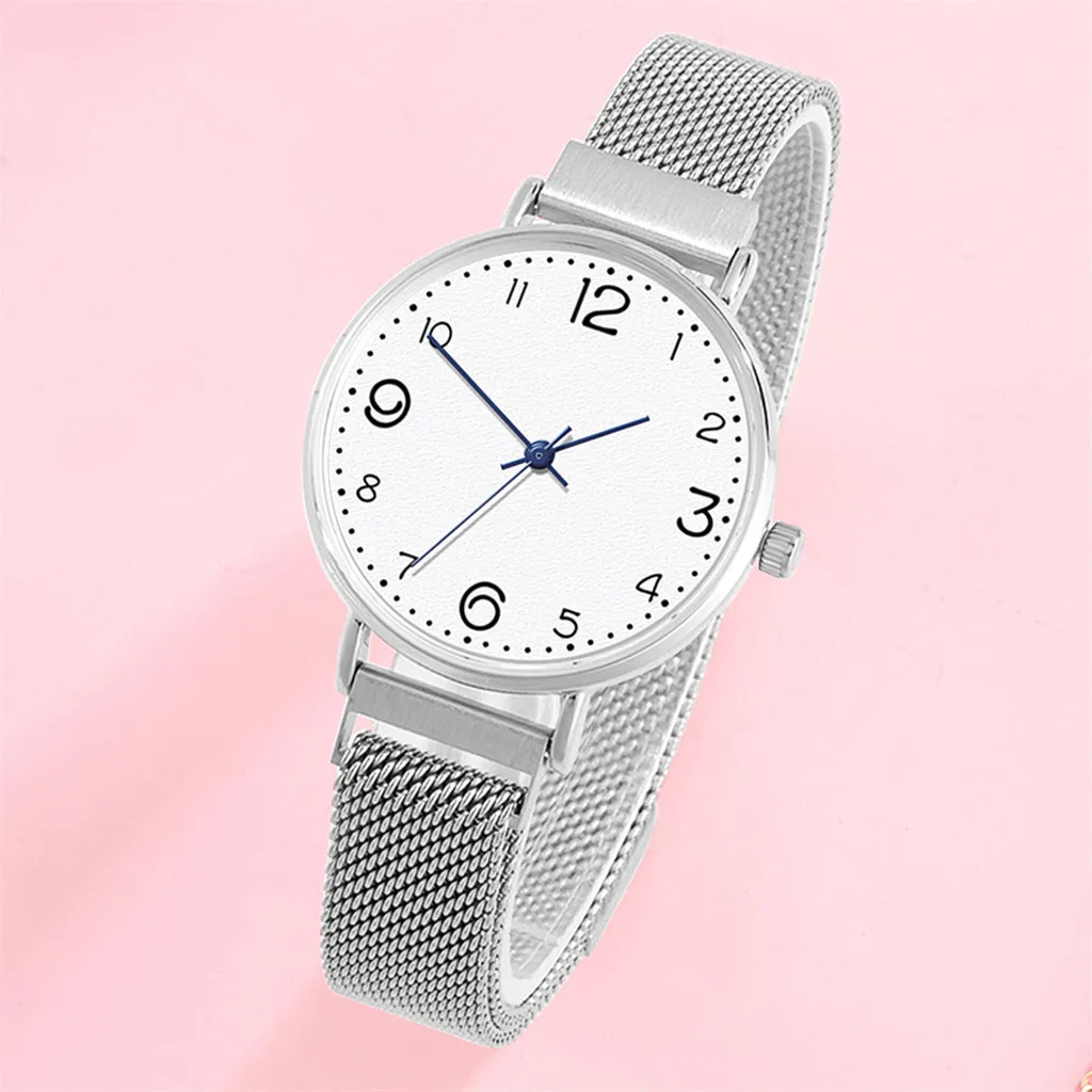 

Fashion Women Watch Blank Dial Ladies Thin Wristwatch Clock Casual Silver Alloy Analog Quartz Watch For Woman Gift Relojes Mujer