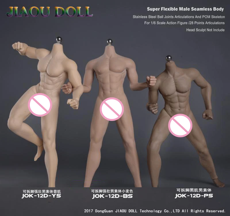 Jiaou Doll JOK 12D 1/6 Новый сильный мужской супер гибкий Бесшовный корпус с нержавеющей