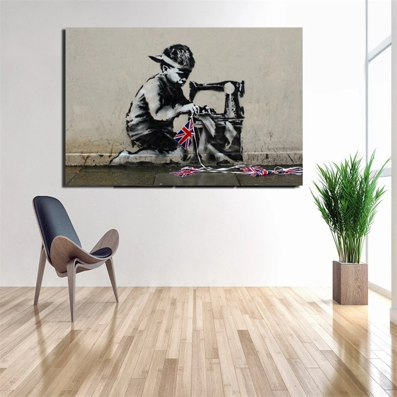 

Banksy Hold Olympics Ring Graffiti Art Abstract Canvas Painting Posters and Prints Wall Art Home Decor Cuadros Unframed