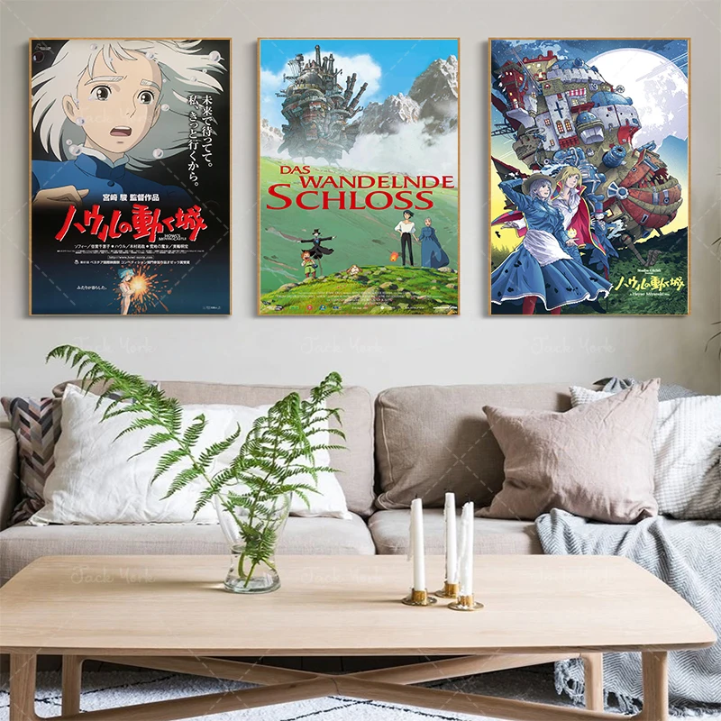 

Howl's Moving Castle Nordic Picture Canvas Movie Anime Poster Wall Art Prints Home Decoration Painting Decorative Pictures