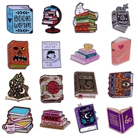 creativity books hard enamel pins collect funny metal cartoon brooch backpack collar lapel badges men women fashion jewelry gift