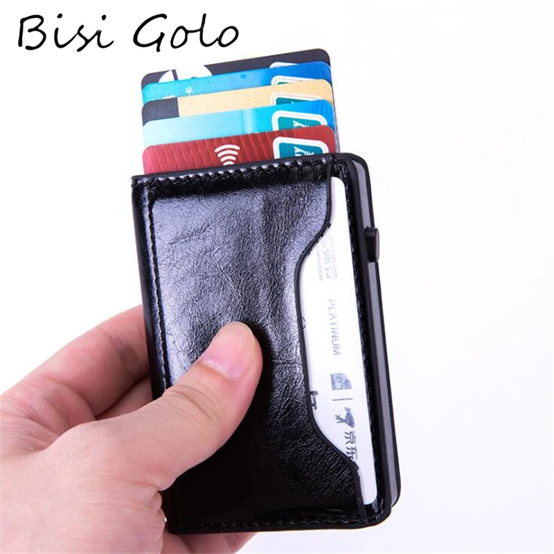 BISI GORO/2021 Новый чехол Визитница RFID Алюминиевый бумажник с отделением для карт