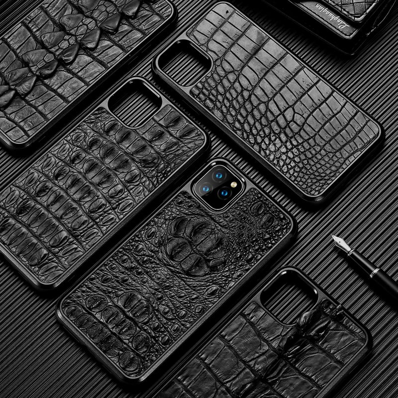 

Heavy protective shockproof Real Crocodile case For Iphone 13 pro max 13pro 13 mini Genuine leather cover For iphone 12 pro Max