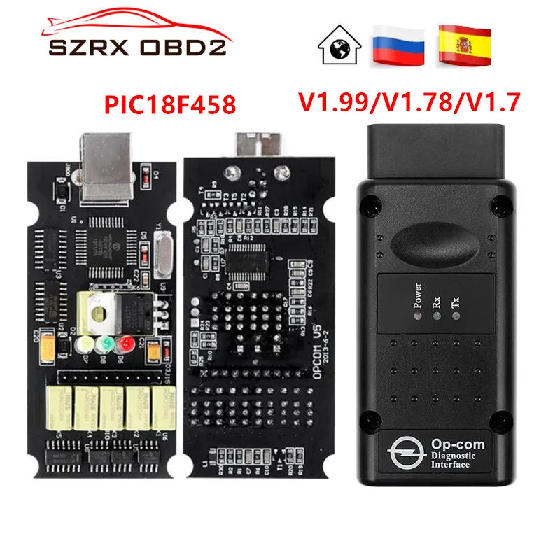 Opcom V1.70/V1.78/V1.99 в с PIC18F458 FTDI FT232RL чип OBD OBD2 диагностический инструмент для Opel Op Com Can Bus диагностический кабель