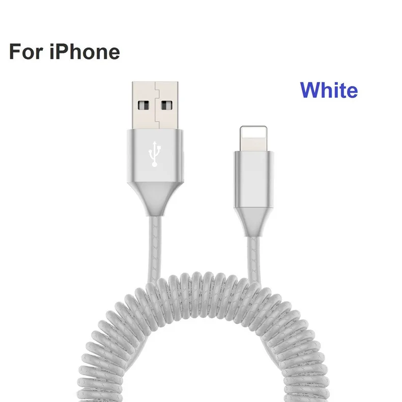 NOHON пружинный USB кабель для iPhone, samsung, Xiaomi, huawei, быстрое зарядное устройство для lightning, зарядный кабель для передачи данных, шнур зарядного устройства для Android