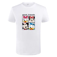 disney 2021 summer men t shirts mickey mouse print casual t shirts tops short sleeve loose cotton tee camisetas