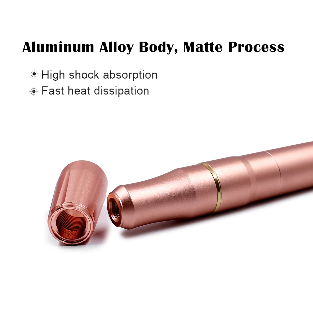 BIOMASER новые Перманентный макияж тату-машинка с 2 насадки розовое золото