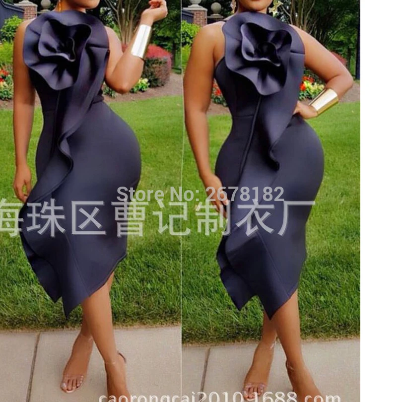 Новинка сексуальное черное платье миди с оборками спереди и цветами популярные