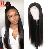 hairugo 44 lace closure wig straight human hair wigs remy brazilian preplucked headline 1351 lace wigs for black women 180