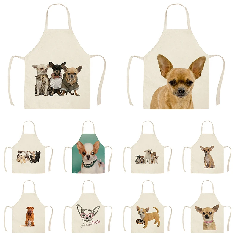 

Pet Chihuahua Dog Kitchen Aprons Unisex Dinner Cooking Bib Funny Pinafore Cleaning Apron WQD395