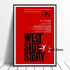Оригинальная Западная боковая история (1961) Винтаж, классическое кино постер Декор для дома Настенный декор Настенная картина на холсте Печать Cnavas