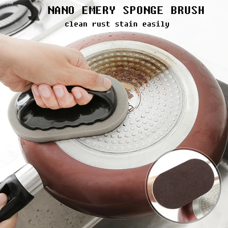 

Hot Sell Magic Emery Sponge Brush Eraser Cleaner Kitchen Rust Cleaning Tools