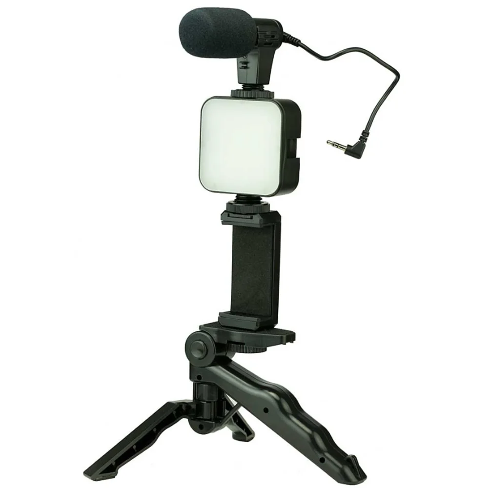 

Studio kit Smartphone & Camera Vlogging Studio Kits Video Shooting Photography Suit with Microphone LED Fill Light Mini Tripod