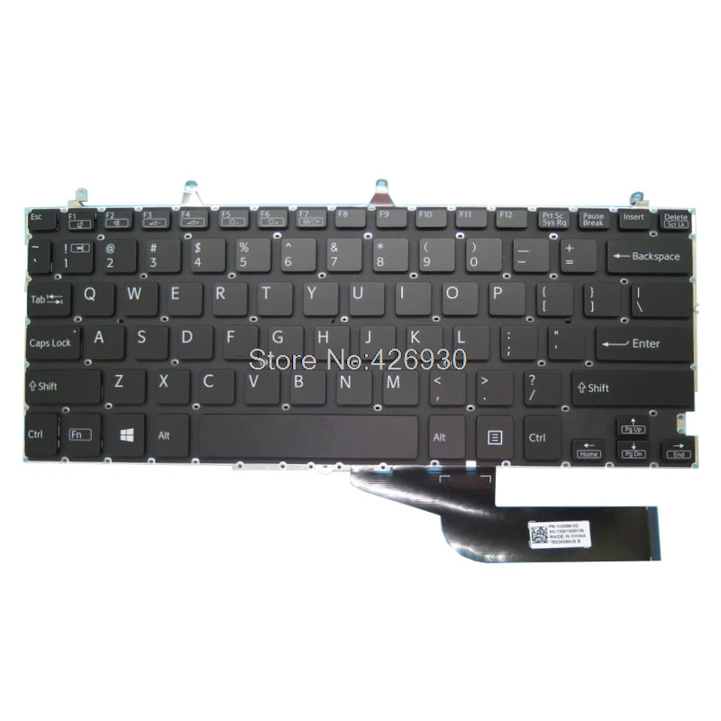 

US Laptop Keyboard For SONY For VAIO SX12 VJS121 Series 1V0096102 18D2AS54US English black with backlit new