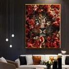 Животные художественные плакаты принты Джунгли тигр леопард картины на холсте фотообои для гостиной дома Настенный декор