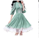 Женское пляжное платье luotWomen, летнее платье с v-образным вырезом и цветочным принтом, мини-платье с рюшами и коротким рукавом А-силуэта, летнее платье