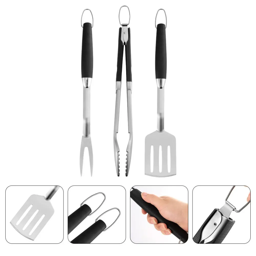 

1 Set Stainless Steel BBQ Tools Barbecue Utensils Set BBQ Shovel Fork Clip