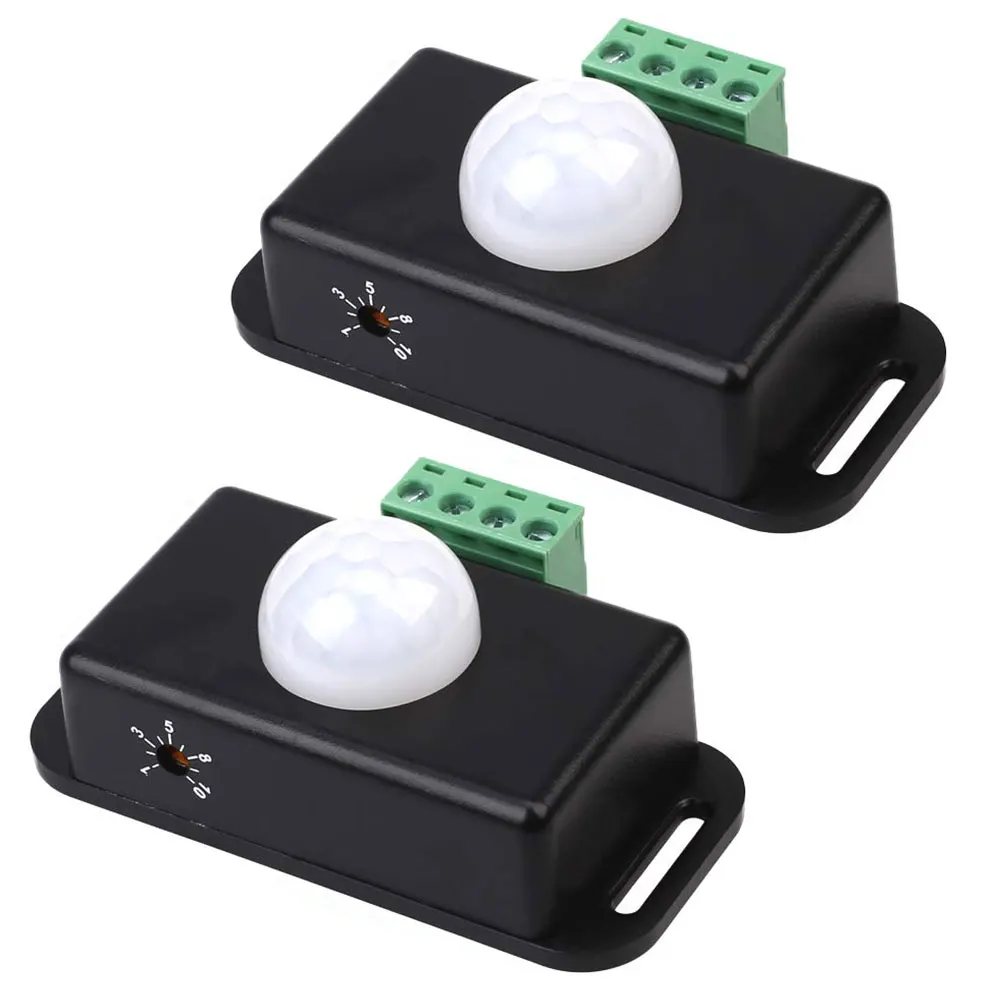 

Strip Light Motion Sensor Switch DC 12V 24V 8A Automatic Adjustable PIR Infrared Detector Light Switch Module for LED Light Lamp