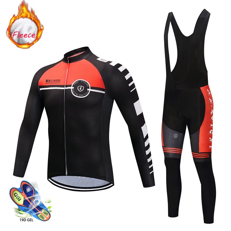 long cycling set 15 Новинка, зимний термальный флисовый комплект Джерси для велоспорта, дышащий, Ropa Ciclismo, мужская одежда с длинным рукавом для горного велосипеда, одежда для занятий спортом на открытом воздухе - Цвет: long cycling set 15