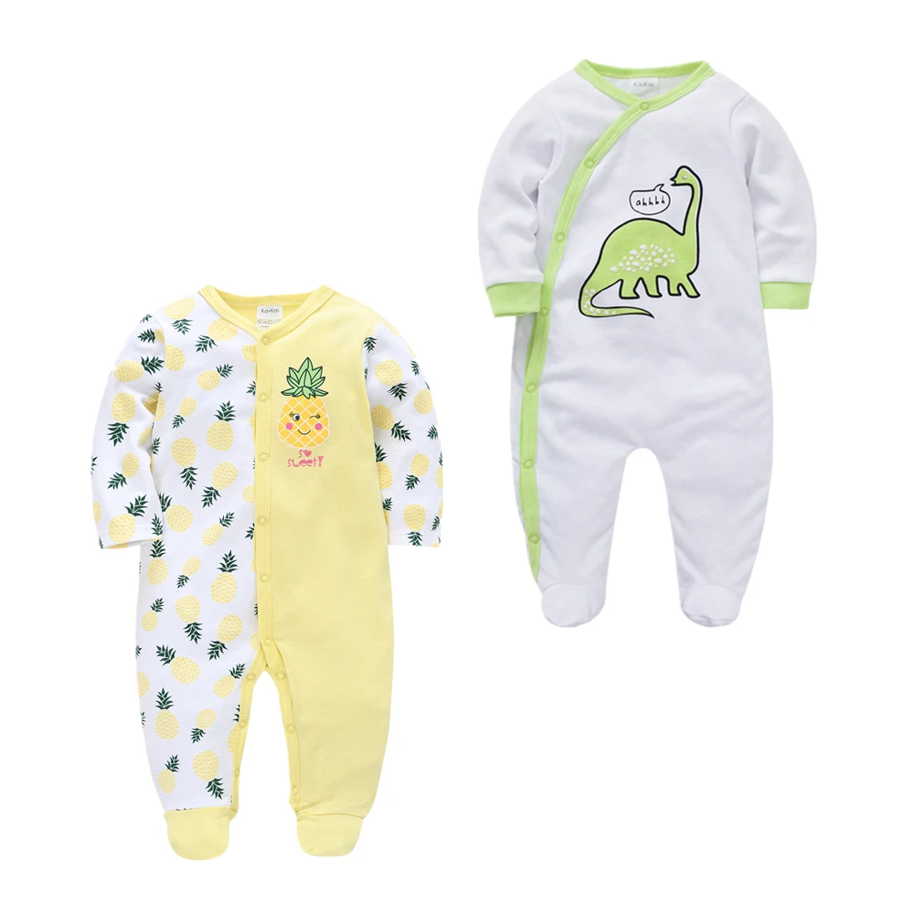 Детская Пижама с принтом динозавра roupas de bebe fille Хлопковая дышащая мягкая Одежда