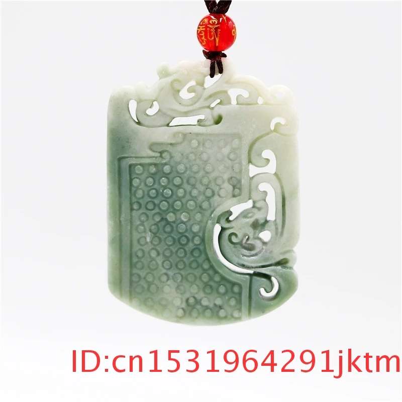 

Нефритовый дракон феникс кулон ожерелье Подарки резные ювелирные изделия Амулет зеленый Модный женский натуральный ШАРМ Китайский двусто...