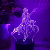 16 color 3d illusion night light lamp led game atmosphere lights for bedroom decor kids gift touch remote control