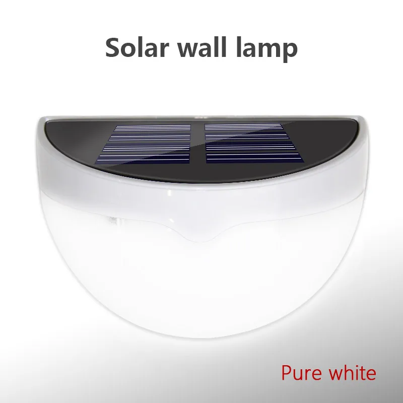 Pure white lighting CHIZAO открытый настенный светильник мини беспроводной солнечный светильник Ночной безопасный декоративный светильник ing для садового забора гаража лестницы передней двери - Испускаемый цвет: Pure white lighting