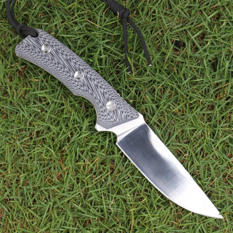 

Бесплатная доставка ручной работы 440C стальной охотничий нож кемпинг Выживание Нож деревянная ручка фиксированное лезвие тактический нож