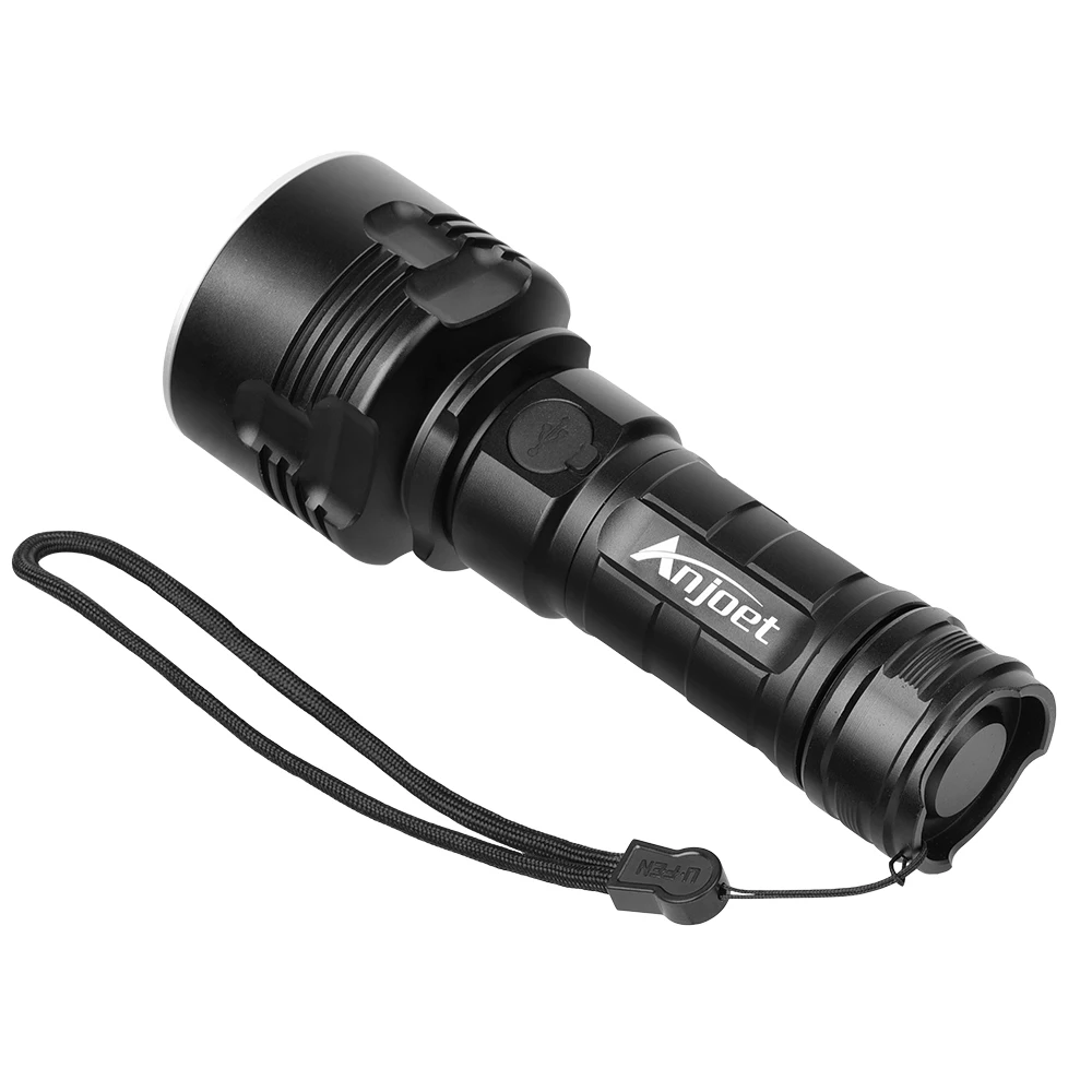 Anjoet супер мощный светодиодный фонарик L2 XHP70.2 тактический фонарь USB перезаряжаемая водонепроницаемая лампа яркий фонарь кемпинг 26650