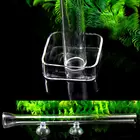 Трубка для кормления аквариума, стеклянная кормушка для креветок, присоска, толщина 3 см, устройство для аквариума, блюдо, прозрачное оборудование, Прямая поставка