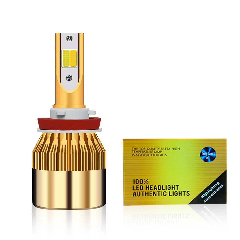 

Double color LED headlamps 9005 H3 H11 yellow and double light car modification and bald head lamp, h3 9005 h11